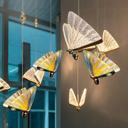 Acrylic Butterfly LED Pendant Light 9W, Warm/Neutral/Cool Light 3000K/4000K/6000K, Gold, Metal and Acrylic, Height Adjustable LED Chandeliers Default Title Alessandro Design