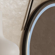 LED Round Mirror, 50cm, Celeste Majeste Noir Eleve MotionGlow Marcello, De-fogging System, Clock & Thermometer, Dimable Mirrors Marcello Default Title Alessandro Design
