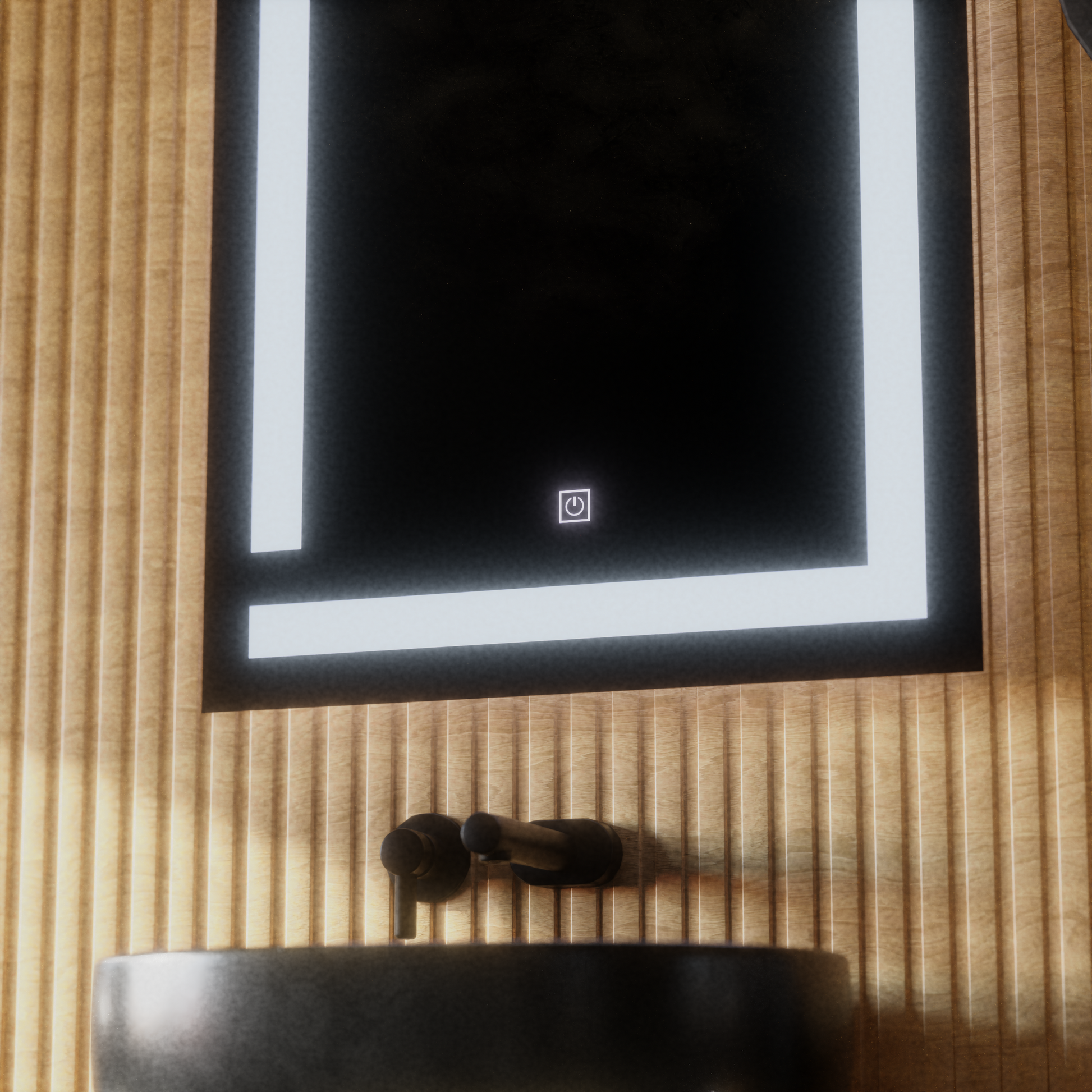 Giga LED Mirror, 60x80cm, 14W, Touch, 6000K Light Korman Mirrors E Default Title Alessandro Design