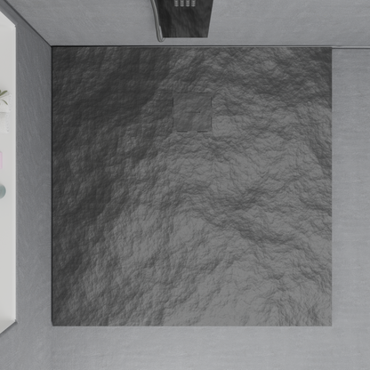 Square shower tray 90x90 cm, slim 3 cm, dark gray Home & Garden Default Title Alessandro Design