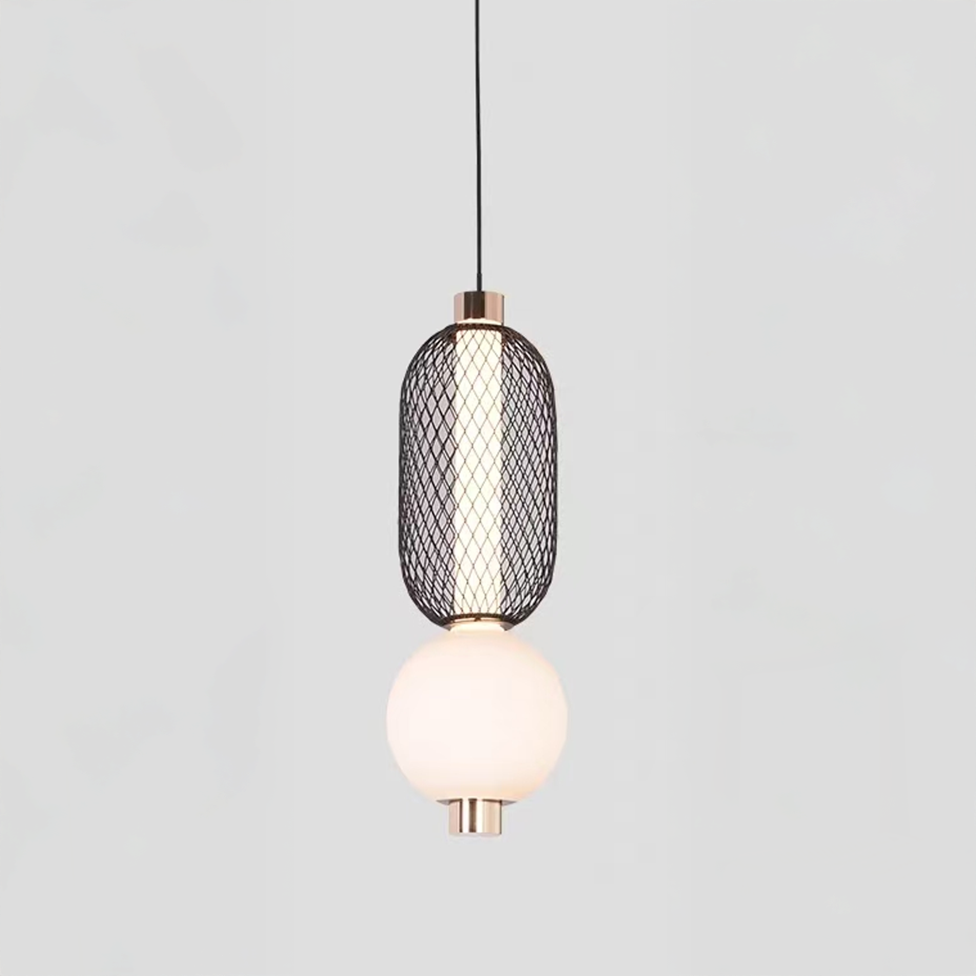 Lustra LED Suspendata LM550/2BK, 11W, Lumina 3000/4000/6000K, Negru, Inaltime Reglabila Lustre Moderne Default Title Alessandro Design