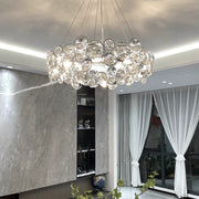 Angelica Crystal Chandelier 6XE14 Silver, Diameter 49cm, Adjustable Height Modern Chandeliers Default Title Alessandro Design