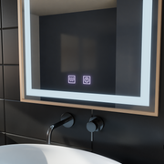 Kariri LED Touch Mirror, 60x80 cm, Demister function, Gold Rose Brushed Frame Mirrors Korman E Default Title Alessandro Design