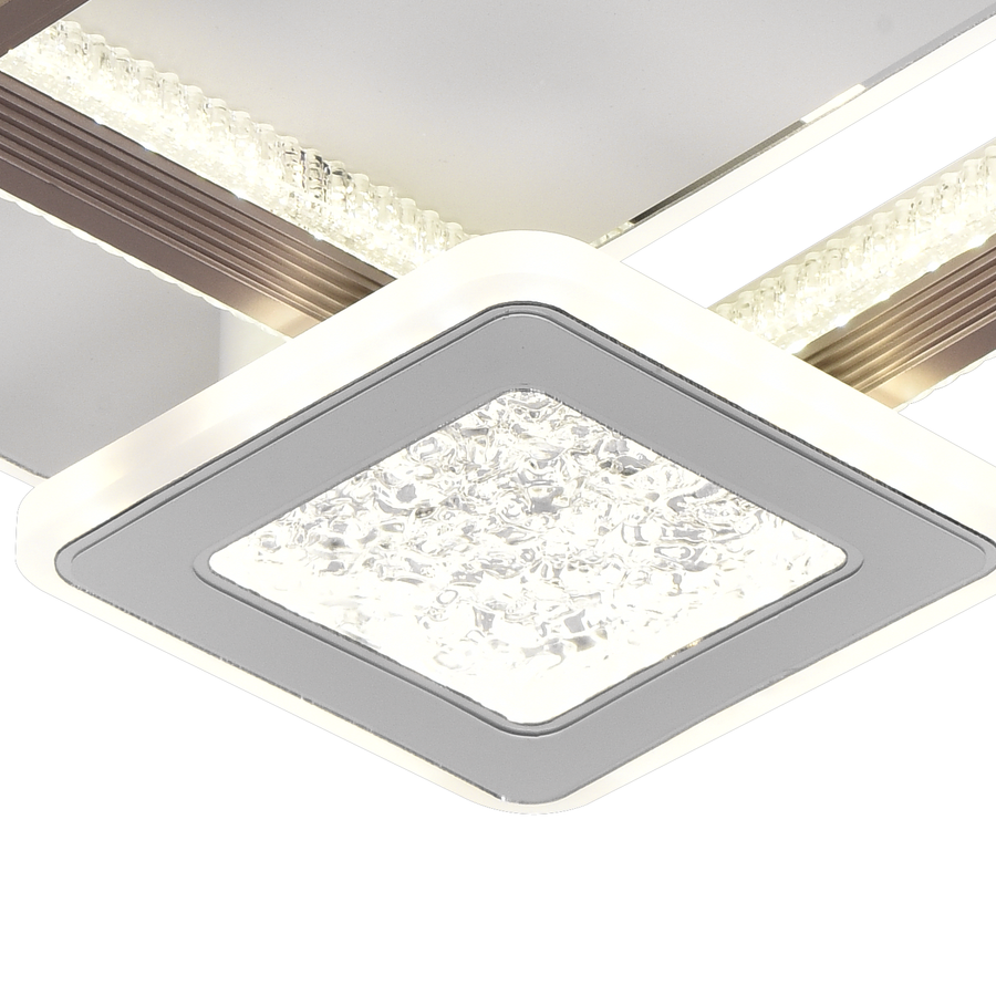 LED Chandelier NYXORA 51W, 3 Squares, Cold/Warm/Neutral light, White LED Chandeliers Default Title Alessandro Design