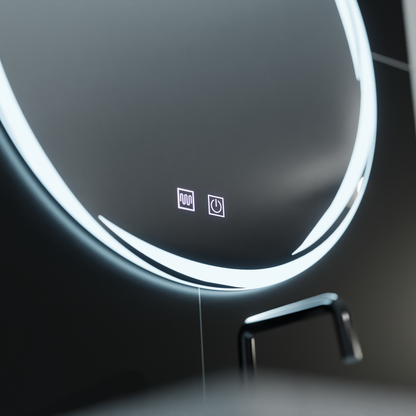 LED Round Mirror 60cm, Spirallus Touch, Demister System, Dimmable Mirrors Korman E Default Title Alessandro Design