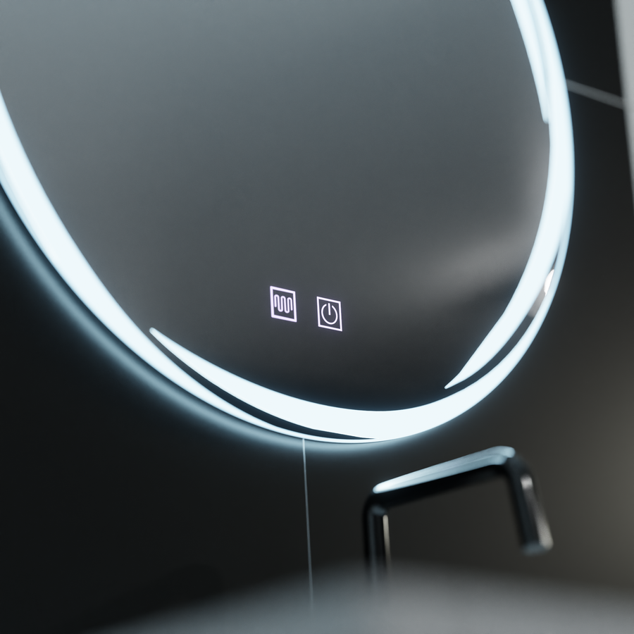 LED Round Mirror 60cm, Spirallus Touch, Demister System, Dimmable Mirrors Korman E Default Title Alessandro Design