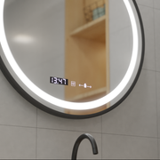 LED Round Mirror, 100cm, Celeste Majesté Noir MotionGlow Marcello, De-fogging System, Clock & Thermometer, Dimable Mirrors Marcello Default Title Alessandro Design