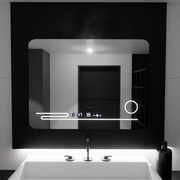 Rectangular LED mirror, 80x60cm, Harmonie MotionGlow Marcello, De-fogging System, Thermometer and Clock, Cosmetic Magnifier, Dimable Mirrors Marcello Default Title Alessandro Design