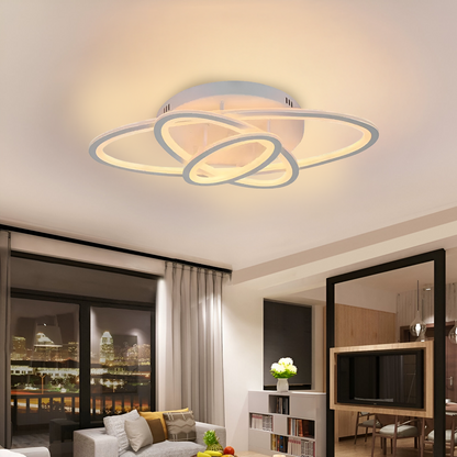 LED chandelier with remote control TIANA 78W, 3 Ellipse, Cold/Warm/Neutral light, Dimmable, White LED chandelier with remote control Default Title Alessandro Design