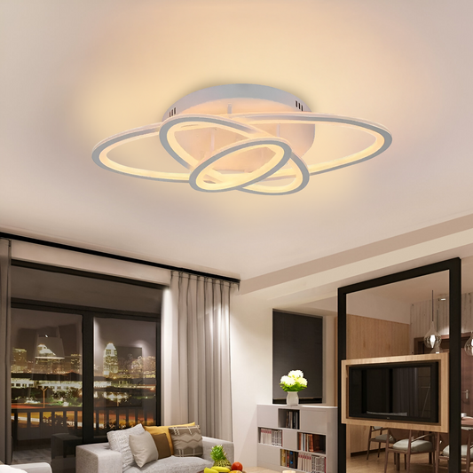 LED chandelier with remote control TIANA 78W, 3 Ellipse, Cold/Warm/Neutral light, Dimmable, White LED chandelier with remote control Default Title Alessandro Design