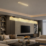 Lustra LED suspendata cu Telecomanda MARISTELLA 90W, lumina Rece/Calda/Neutra 3000K/4000K/6000K, Dimabila, Inaltime Reglabila, Auriu, Metal si Cristal Lustre LED cu Telecomanda Default Title Alessandro Design