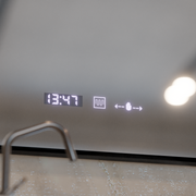 LED mirror MotionGlow Sofia sensor with defogging function Thermometer Clock 110x75 cm Dimmable Warm/Cold/Neutral Light, Brushed Black Frame, Marcello Funghi Collection Marcello Mirrors Default Title Alessandro Design