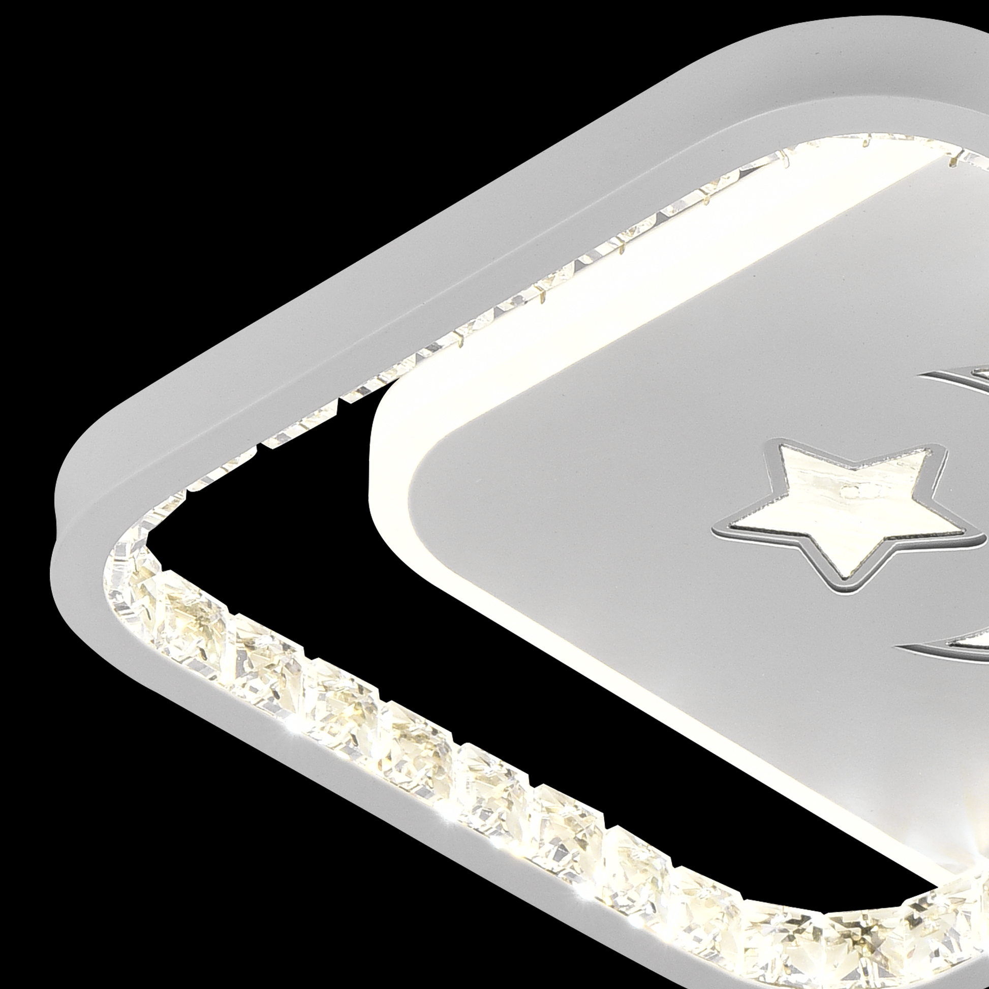 LED Chandelier PERU 38W, 2 Squares, Cold/Warm/Neutral light, White LED Chandeliers Default Title Alessandro Design