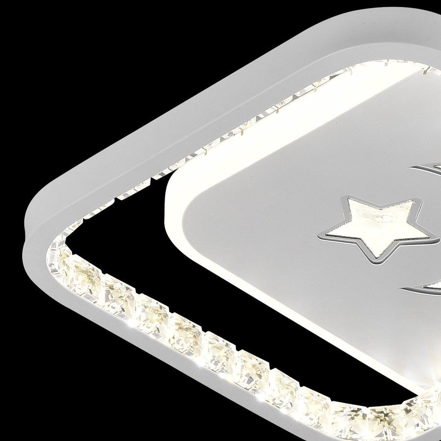 LED Chandelier PERU 38W, 2 Squares, Cold/Warm/Neutral light, White LED Chandeliers Default Title Alessandro Design