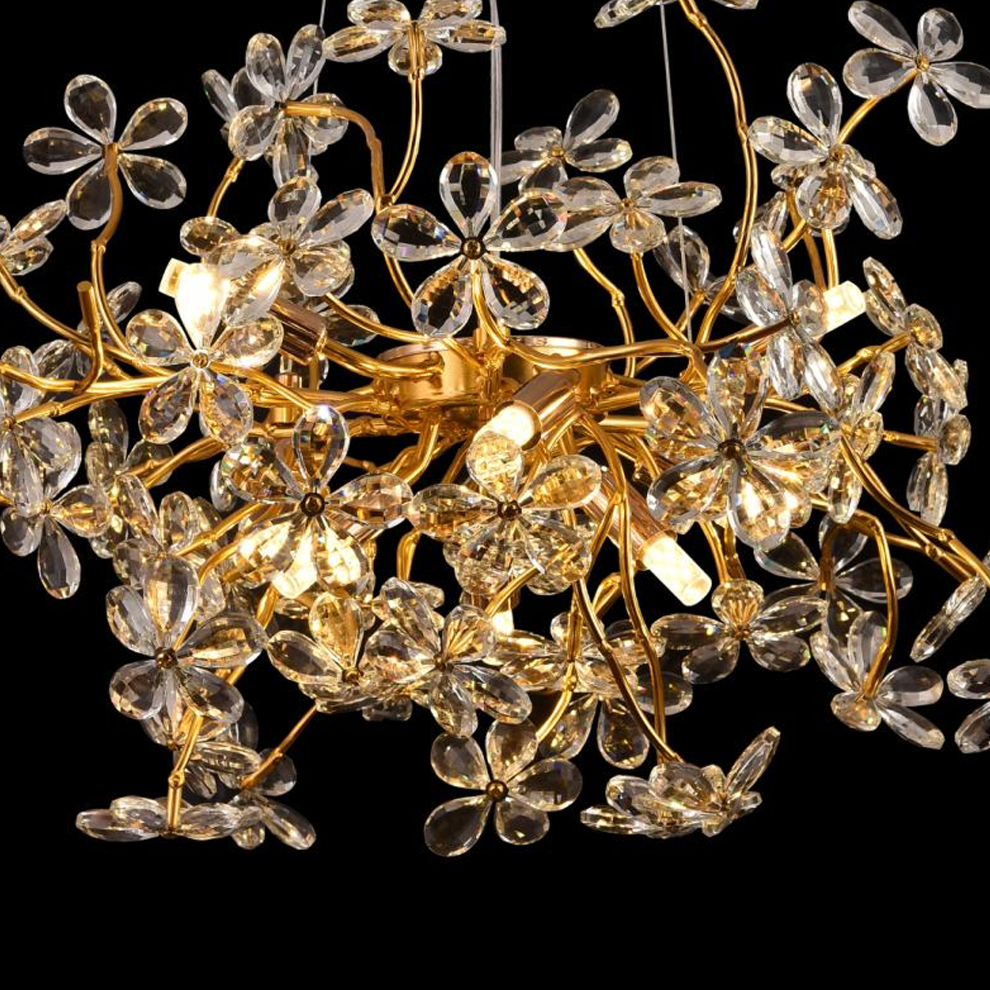 Candelabru Cristal AURAFLOR Magno, 9x G9, Crom si Cristale , 55cm, Inaltime Reglabila Candelabre Cristal Default Title Alessandro Design