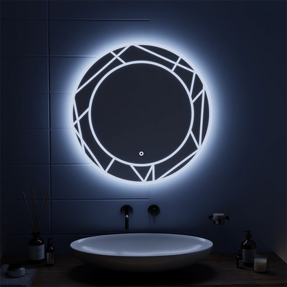 ASTRIX LED Touch Mirror, 70cm, 6000K, Dimmable, Demister System