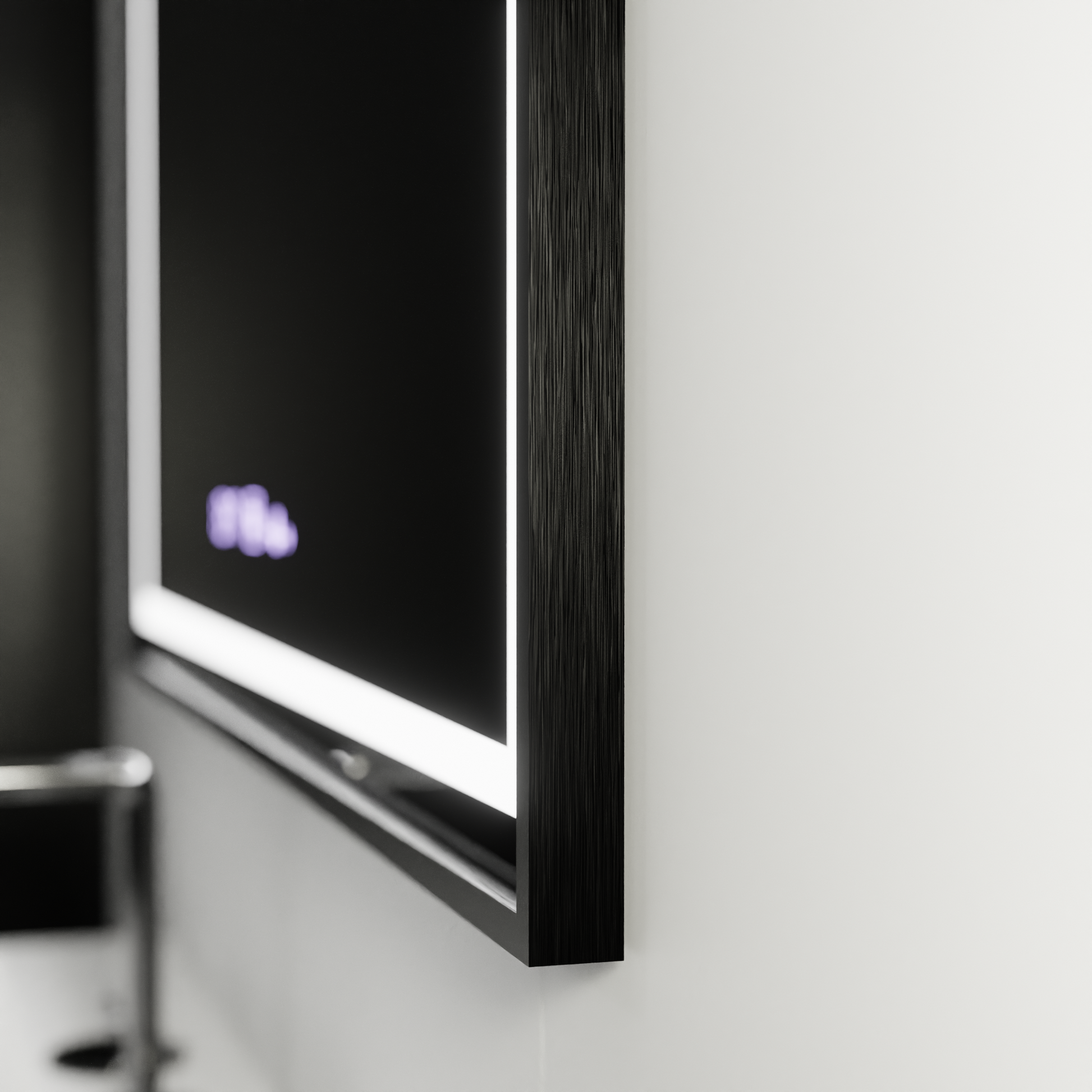 Rectangular LED Mirror, 80x60cm, Verite Majeste Noir Motion Glow Marcello, De-fogging System, Clock & Thermometer, Dimable Mirrors Marcello Default Title Alessandro Design