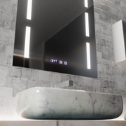 Mirror LED Touch Erich S86/60X80 Defogging System, Clock and Temperature 60x80 cm Mirrors Korman S Default Title Alessandro Design