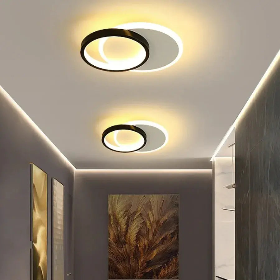 SMALON LED wall lamp 26W, 2 Circles, Cold/Warm/Neutral light, Black White LED Chandelier Default Title Alessandro Design