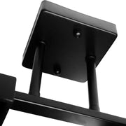 VANJA Wooden Chandelier with Square Shade 2 X Socket E27 White Black Classic Chandeliers Default Title Alessandro Design