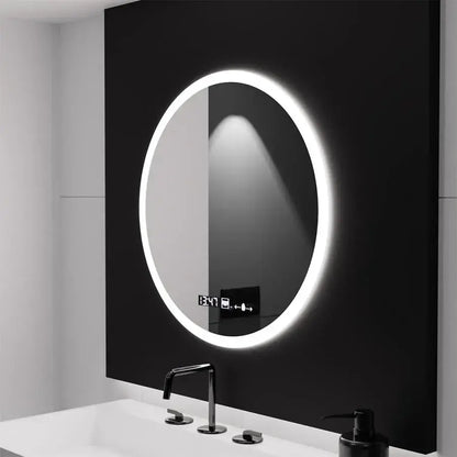 LED Round Mirror 50cm Giulia Sensor MotionGlow Marcello De-fogging System Clock & Thermometer Dimabila Mirrors Marcello Default Title Alessandro Design