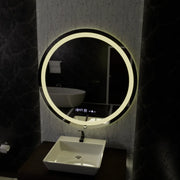 LED Round Mirror, 100cm, Celeste MotionGlow Marcello, De-fogging System, Clock & Thermometer, Dimabila Mirrors Marcello Default Title Alessandro Design