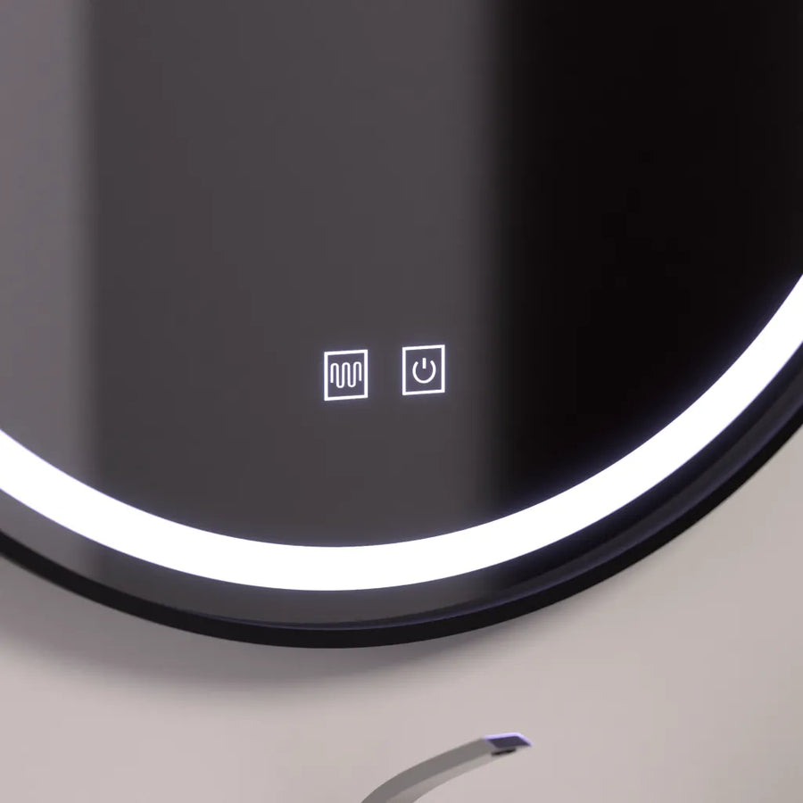 LED Round Mirror 60cm, Lucea Touch, Demist System, Dimmable Bathroom Mirror with LED and Demist Default Title Alessandro Design