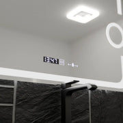 Rectangular LED Mirror, 80x60cm, Eclat MotionGlow Marcello, De-fogging System, Clock & Thermometer, Cosmetic Magnifier, Dimable Marcello Mirrors Default Title Alessandro Design