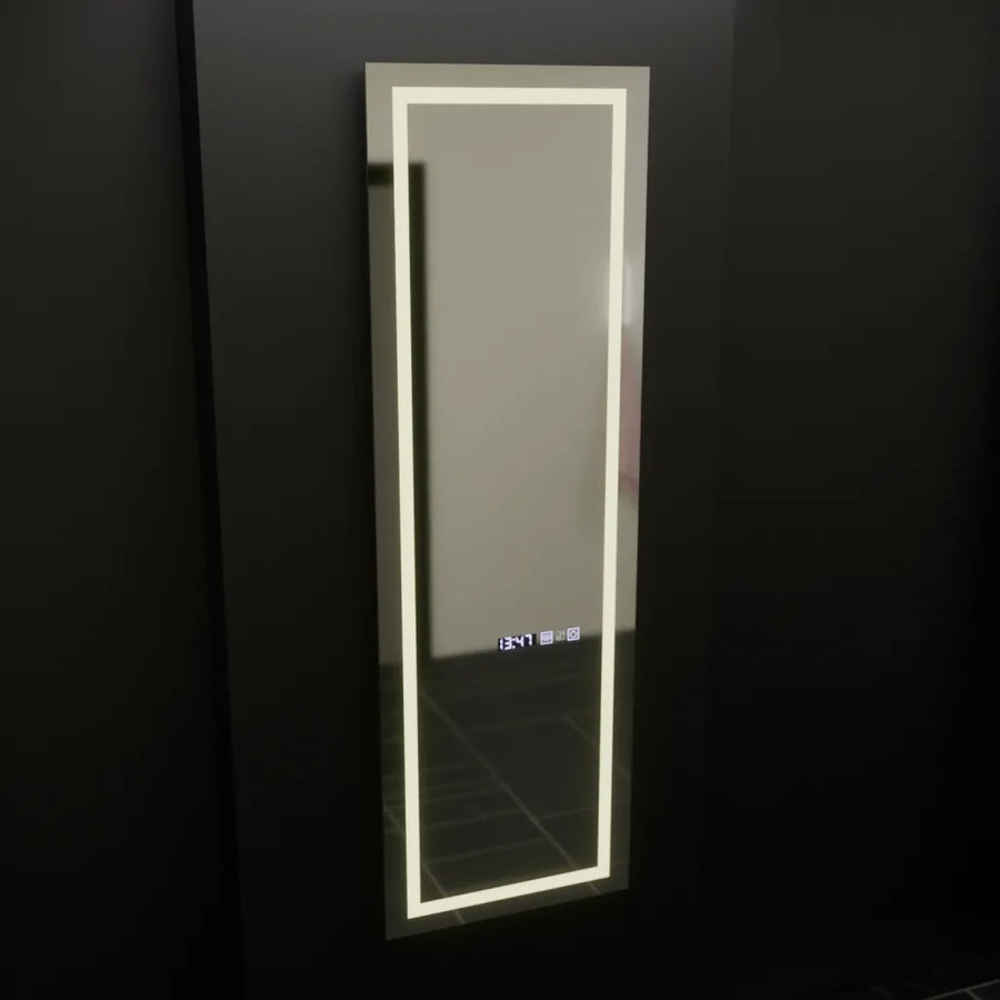 Rectangular LED Mirror, 45x140cm, Giulia Marcello Radar Sensor, De-fogging System, Clock & Thermometer, Dimabila, Dressing Couture Dressing Mirrors Default Title Alessandro Design