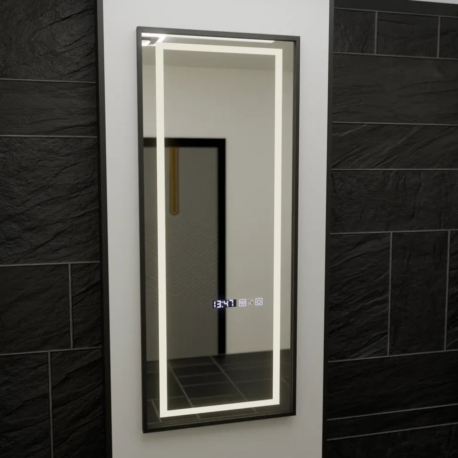 Rectangle LED Mirror, 60x150cm, Bianca Marcello Radar Sensor, De-fogging System, Clock & Thermometer, Dimabila, Dressing Couture Dressing Mirrors Default Title Alessandro Design