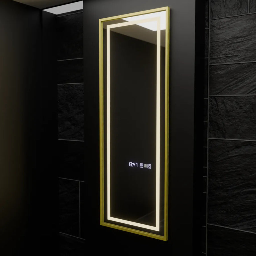 Rectangular LED Mirror, 45x140cm, Elena Marcello Radar Sensor, De-fogging System, Clock & Thermometer, Dimabila, Dressing Couture Dressing Mirrors Default Title Alessandro Design