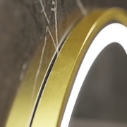 LED Round Mirror, 80cm, Celeste Royale Gold MotionGlow Marcello, De-fogging System, Clock & Thermometer, Dimable Mirrors Marcello Default Title Alessandro Design