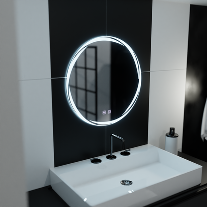 LED Round Mirror 60cm, Spirallus Touch, Demister System, Dimmable Mirrors Korman E Default Title Alessandro Design