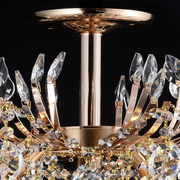 Candelabru Cristal PALERMO Eleganza 5xE14, Diametru 50cm, Auriu Candelabre Cristal Default Title Alessandro Design