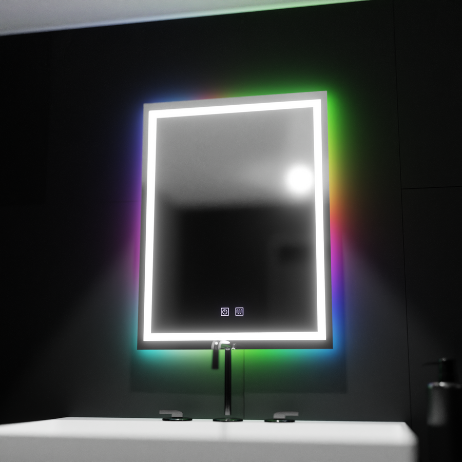 Rectangular LED Mirror 60X80cm, Spectrum Touch, RGB, Demisting System Mirrors Korman E Default Title Alessandro Design
