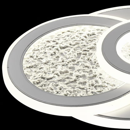 KOMPACTO LED Chandelier 47W, 3 Circles, Cold/Warm/Neutral light, White LED Chandeliers Default Title Alessandro Design