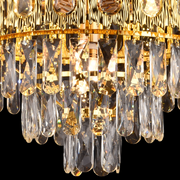 Candelabru Cristal BELVEDERE Nobile 5xE14, Diametru 40cm, Auriu Lucios, Inaltime Reglabila Candelabre Cristal Default Title Alessandro Design