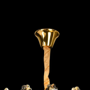 Candelabru Cristal FLORENCE Eleganza 9x E14, Diametru 50cm, Auriu Lucios, Inaltime Reglabila Candelabre Cristal Default Title Alessandro Design