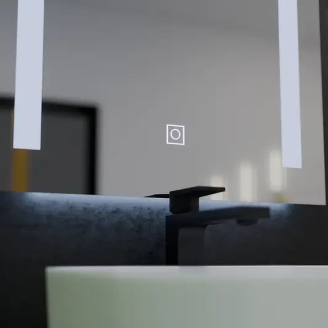 Rectangular LED Mirror, 50x70cm, Dual Light Basic Touch LED Mirrors Default Title Alessandro Design