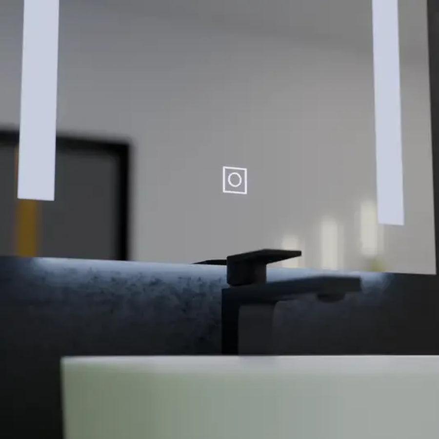 Rectangular LED Mirror, 50x70cm, Dual Light Basic Touch LED Mirrors Default Title Alessandro Design