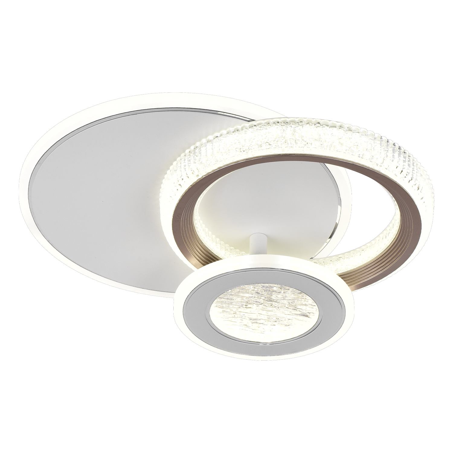 LED Chandelier NYXORA 44W, 3 Circles, Cold/Warm/Neutral light, White LED Chandeliers Default Title Alessandro Design