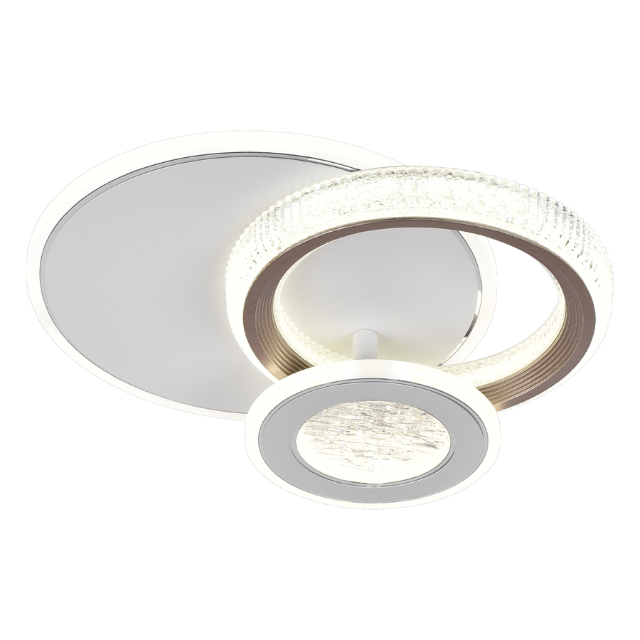 LED Chandelier NYXORA 44W, 3 Circles, Cold/Warm/Neutral light, White LED Chandeliers Default Title Alessandro Design
