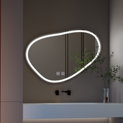 LED Touch Quassare Mirror, Demister System 90x65 cm Mirrors Korman E Default Title Alessandro Design