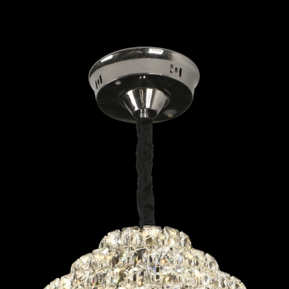 Candelabru Cristal Opal cu telecomanda, 110W, Diametru 35 cm, 3000K/4000/6000K, Crom Lucios, Inaltime Reglabila Candelabre Cristal Default Title Alessandro Design
