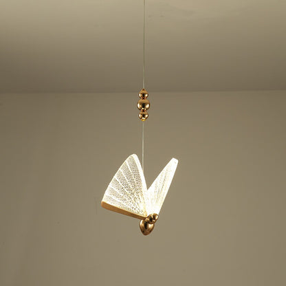 Acrylic Butterfly LED Pendant Light 9W, Warm/Neutral/Cool Light 3000K/4000K/6000K, Gold, Metal and Acrylic, Height Adjustable LED Chandeliers Default Title Alessandro Design