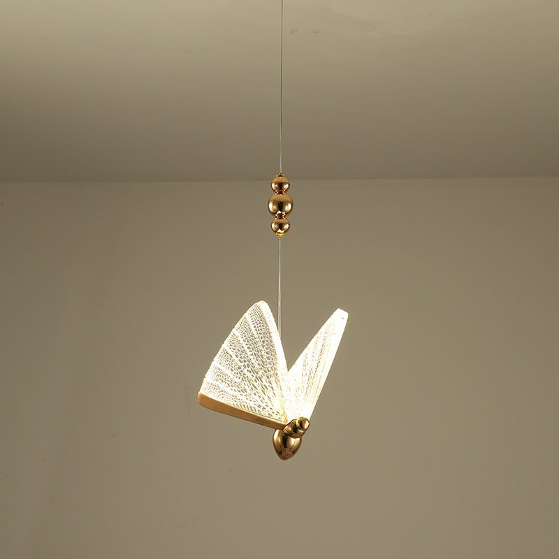 Acrylic Butterfly LED Pendant Light 9W, Warm/Neutral/Cool Light 3000K/4000K/6000K, Gold, Metal and Acrylic, Height Adjustable LED Chandeliers Default Title Alessandro Design