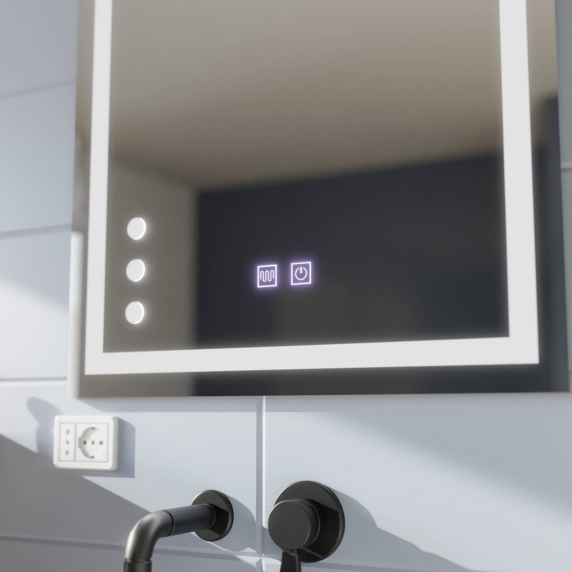 Mirror LED Touch Infima Demist System 60X80cm Mirrors Korman E Default Title Alessandro Design