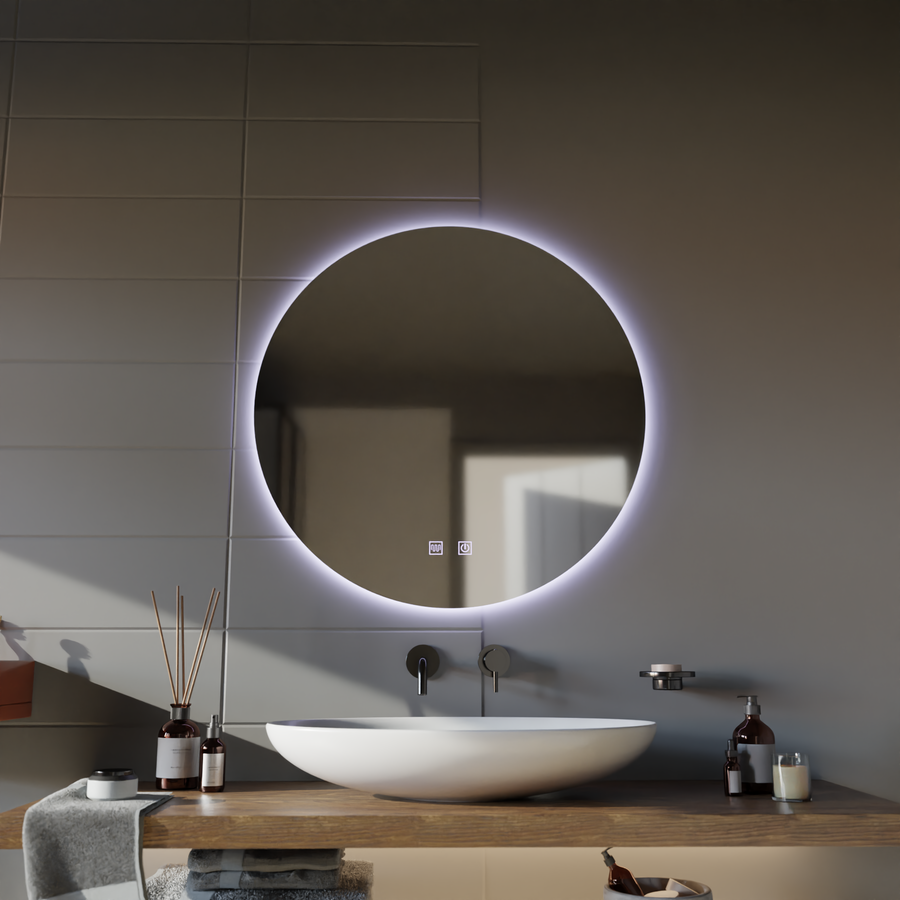 Round LED mirror, 70cm, Isolda, Touch, Demister System Mirrors Korman E Default Title Alessandro Design