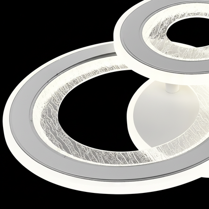 LED Chandelier 53W, 3 Circles, Cold/Warm/Neutral light, White LED Chandeliers Default Title Alessandro Design