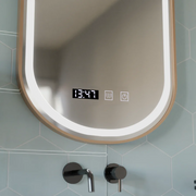 Oval LED mirror, 50x80cm, Roven Marcello MotionGlow sensor, De-fogging system, Clock & Thermometer, Dimable Mirrors Marcello Default Title Alessandro Design